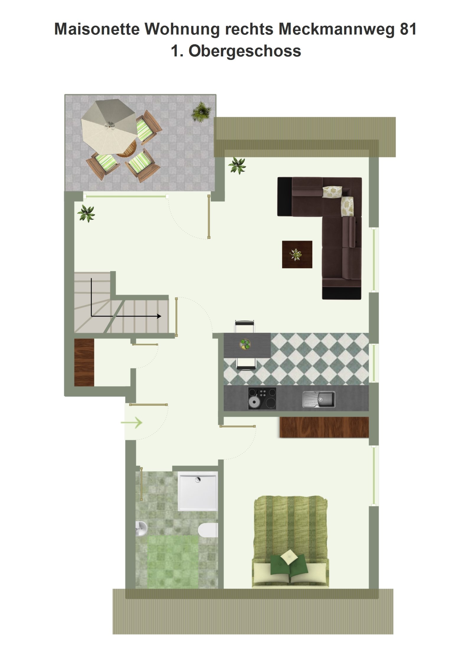 Schöne Maisonette Wohnung in MS-Mecklenbeck zu verkaufen