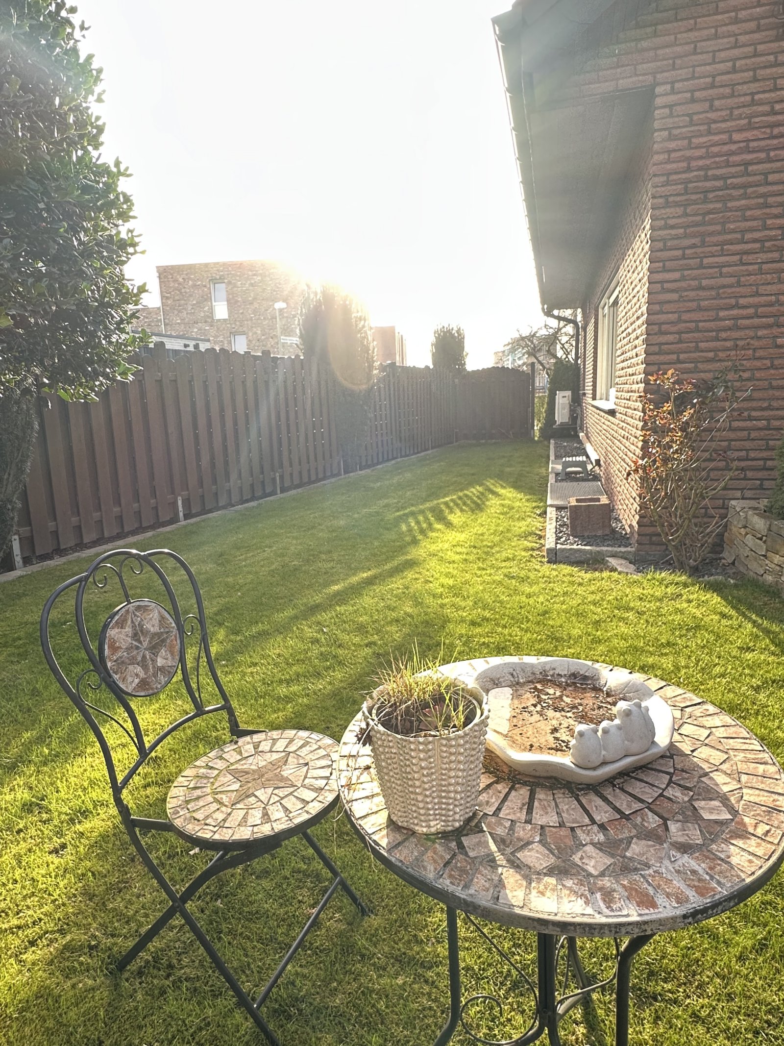 Garten mit Blick Richtung Norden